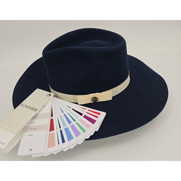 Rocking C by Cavender’s Boho Western‎ Navy Wool Felt Fedora main image 4
